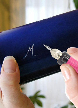 Corded Electric Engraver Pen Engraving Etching Tool Etcher Kit with | Stencil & Tungsten Carbide Tip | for Metal Glass jewelry Leather Wood Ceramic Plastic