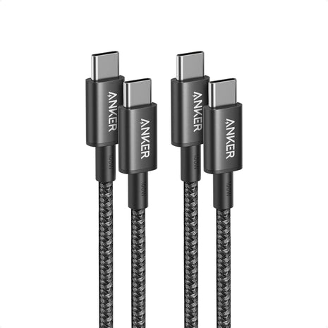 Anker USB C to USB C Cable (3.3FT, 2Pack), Type-C 100W Charger Cord Fast Charging for iPhone 16 Series,MacBook Pro 2020,Pixel and More(Black)