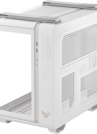 ASUS TUF Gaming GT502 Horizon White ATX Mid-Tower PC Case, Boundless Panoramic Design, Dual-Chamber, Tool-Free Side Panels, Front USB 10 Gbps Type-C, 2 Year Warranty