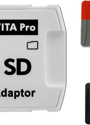 Gamer Gear SD2Vita 6.0 Memory Card Adapter, PS Vita PSVSD Micro SD Adapter PSV 1000/2000 PSTV FW 3.65 HENkaku Enso System, White, 001494
