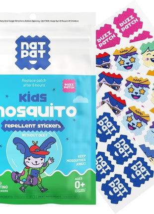 NATPAT Buzz Patch Mosquito Patch Stickers for Kids - Plant Based Ingredients, Non-Toxic - The Original All Natural Citronella Essential Oil Insect Patch, DEET Free, for Toddlers, Kids (48 Pack)