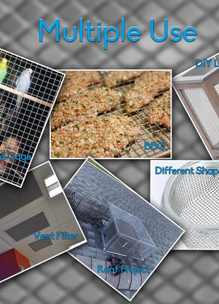 Valchoose 2PACK Wire Mesh 12" X 24", Sturdy 304 Stainless Steel Mesh | 5 Mesh Mesh Screen, Never Rust Metal Mesh Screen for Diy Projects, Cages, Vents, Garden, Window, and Filter
