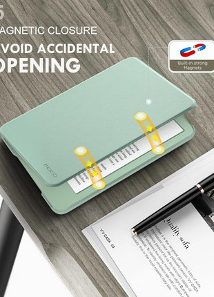 MoKo Case Fits 6 inch All-New Kindle (11th Generation-2024/2022 Release), Lightweight Shell Cover with Auto Wake/Sleep for Kindle 2024/2022 11th Gen e-Reader, Matcha