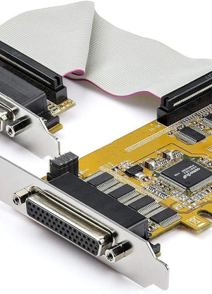 StarTech.com 8-Port PCI Express RS232 Serial Adapter Card, PCIe to Serial DB9 Card, Low Profile, 15kV ESD - Windows Only, TAA