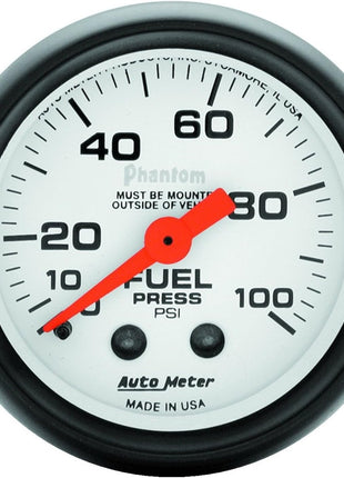 Auto Meter 5712 Phantom Mechanical Fuel Pressure Gauge