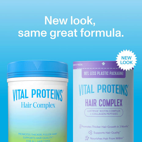 Vital Proteins Collagen Peptides + Biotin, Unflavored, 11.4oz | 10,000mcg Biotin, Supports Thicker Fuller Hair, Clinically Studied Lustriva®, 20g Collagen Per Serving, 16 Servings