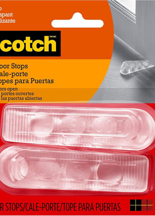 Scotch Door Stoppers, 2 Count, 1-1/8 in., Flexible Material Assures Snug Fit Under Doors, Easy to Use Stops for Bottom of Door (SP947)