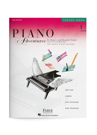 Piano Adventures: Theory Book - Level 1, 2nd Editon | Beginner Piano Theory Workbook | Music Note Reading and Ear Training for Early Learners | Faber Piano Book for Kids | Sheet Music Songbook