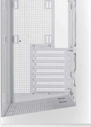 ASUS A31 White ATX Mid-Tower Gaming Case, Dual Tempered Glass, Frameless, BTF Hidden Connectors, 360 AIO Support, Angled Base, ARGB, Optimized Airflow, Seamless Cable Management, 2 Year Warranty