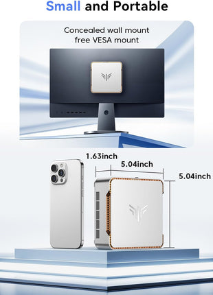KAMRUI Pinova P2 AMD Ryzen 7330U(Beats R2544/3500U/10110U)Mini PC 16GB RAM 256GB SSD, Up to 4.3GHz, 4C/8T, 8MB L3 Smart Cache Mini Computers,Triple 4K Display for Home/Business Mini Desktop Computers