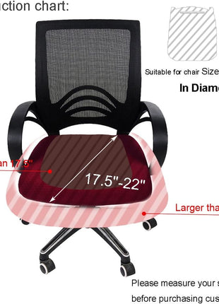 Smiry Office Computer Chair Seat Covers for Desk, Anti-dust Protector | Stretch Jacquard Removable Washable Desk Chair Seat Cushion Protectors, Black