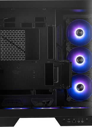 msi MAG PANO 120R PZ - ATX Mid-Tower Gaming PC Case - 270-degree Tempered Glass Panel - Liquid Cooling Support up to 360mm Radiator - Pre-Installed 7 ARGB Fans - VGA Bracket