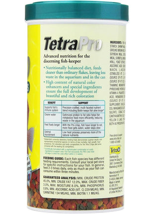 TetraPro Tropical Color Crisps, Fish Food With Natural Color Enhancers, Tropical Fish Food, 7.41 Ounces