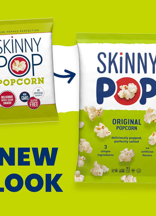 SkinnyPop Popcorn Bag, Original, Party Size Bag, Gluten Free Snacks, 8 oz