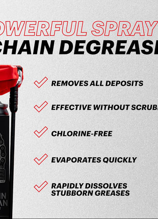 Motul C1 Chain Clean - Heavy-Duty Motorcycle Chain Cleaner Aerosol Spray, Degreaser, Removes Grease & Grime, 9.8 oz (111818)