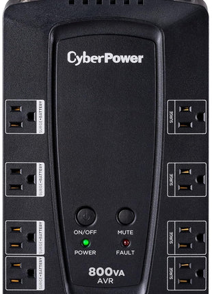 CyberPower CP800AVR AVR UPS Battery Backup and Surge Protector, 800VA/450W, 8 Outlets, Compact, UL Certified