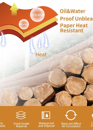 Ecfvtp Air Fryer Disposable Paper Liner, 100PCS Food Grade Parchment Liners for Ninja DZ201, Air Fryer Accessories Baking Paper (9 * 6,Thicken Natural)