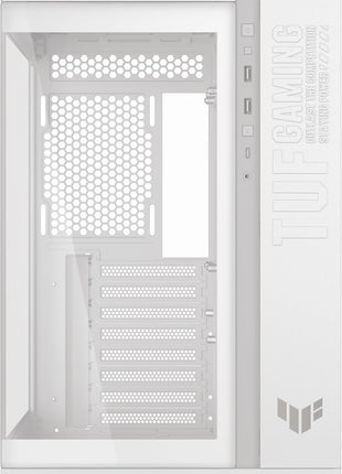 ASUS TUF Gaming GT502 Horizon White ATX Mid-Tower PC Case, Boundless Panoramic Design, Dual-Chamber, Tool-Free Side Panels, Front USB 10 Gbps Type-C, 2 Year Warranty