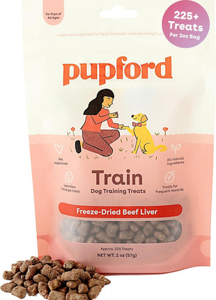 Pupford Freeze Dried Training Treats for Dogs & Puppies, 475+ Three Ingredient Bites (Beef Liver, 4 oz)