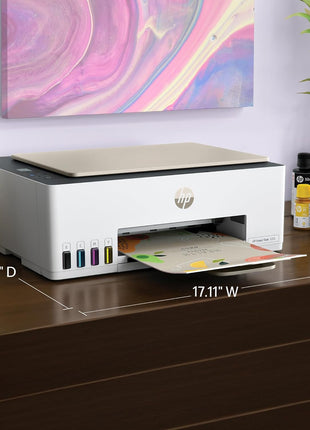 HP Smart Tank 5000 Wireless All-in-One Ink Tank Printer, Scanner, Copier with 2 Years of Ink Included, Best-for-Home, Cartridge-Free, Refillable and AI-Enabled. (5D1B6A)