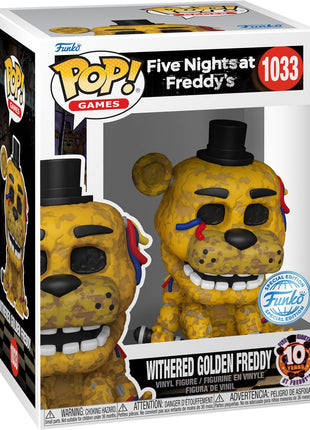Funko Pop! Games: Five Nights at Freddy's (FNAF) - Withered Golden Freddy 1033 Exclusive Vinyl Figure