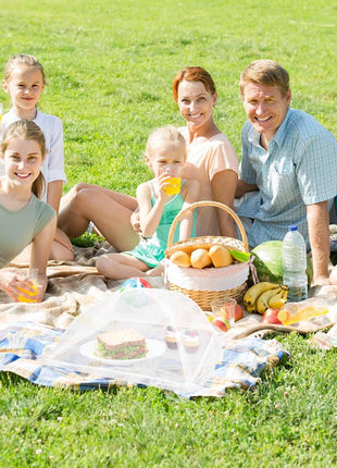 Lauon Large Food Cover,6 Pack Mesh Food Tent,17 inchx17 inch,White Nylon Covers,Pop Up Umbrella Screen Tents,Patio Net for Outdoor Camping, Picnics, Parties,BBQ,Collapsible and Reusable