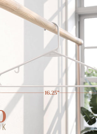 Plastic Hangers 50 Pack White - Clothes Hangers - Makes The Perfect Coat Hanger and General Space Saving Clothes Hangers for Closet - Percheros Ganchos para Colgar Ropa Hangars