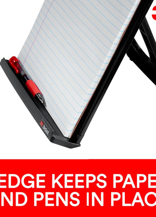 3M Desktop Document Holder Copy Holder, Adjustable Clip Holds Portrait and Landscape Documents for Easy Viewing, Bottom Ledge Has Lip to Keep up to 150 Sheets Securely in Place, Black (DH340MB)