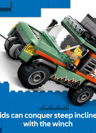 LEGO City Off-Road 4x4 Mountain Truck Toy - Building Toy Set for Kids, Boys and Girls, Ages 6+ - Fun Gift Idea for Birthdays and Holidays - with Adventurer Minifigure and Accessories - 60447
