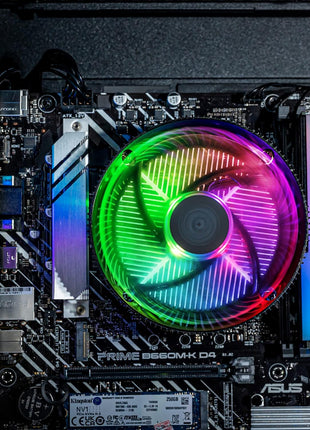 Cooler Master i70C ARGB Low Profile CPU Air Cooler for Intel LGA 1700/1851 Only – 120mm PWM ARGB Fan, 95W TDP, Copper Core Base, Black Aluminum Heatsink