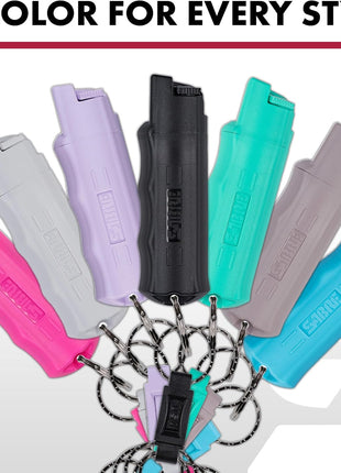 Sabre Pepper Spray - Quick Release Keychain for Easy Carry & Fast Access, Max Police Strength Self Defense OC Spray with UV Dye, 10 Sec. Spray Time, Finger Grip - Faster Aim, 0.54 fl oz,Secure Safety