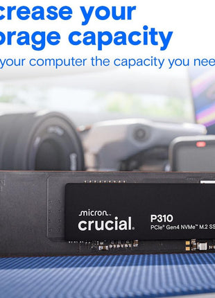 Crucial P310 1TB SSD, PCIe Gen4 NVMe M.2 2280, Up to 7,100MB/s, for Laptop, Desktop (PC), & Handheld Gaming Consoles, Includes Acronis Data Recovery Software, Solid State Drive - CT1000P310SSD801