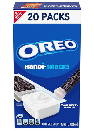 Handi-Snacks OREO Cookie Sticks 'N Creme Dip Snack Packs, 20 Snack Packs | Individually Wrapped