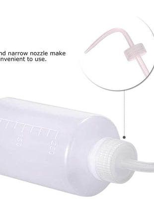 DONSTRAW Wash Bottle 2pcs 250ml/8oz Safety Bottles Watering Tools, Economy Plastic Squeeze with Narrow Mouth Scale Labels for Medical Succulent Cleaning Washing