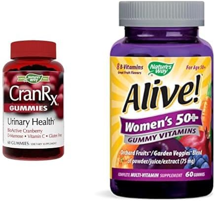 Nature's Way Alive CranRx Gummy 60's Alive Women's 50+ Gummy Vitamin 60'S Bundle