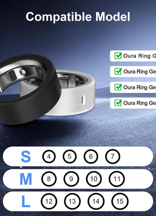 10 Pack Ring Cover Compatible with Oura Ring Gen 4/4 Ceramic/Gen 3