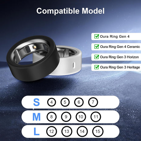 10 Pack Ring Cover Compatible with Oura Ring Gen 4/4 Ceramic/Gen 3