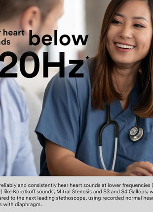 3M Littmann Classic III Monitoring Stethoscope, 5803, More Than 2x as Loud, Weighs Less, Stainless Steel Black Finish Chestpiece, 27 inch Black Tube, Stem and Headset