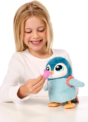 Little Live Pets Walking Penguin My Pet Waddles, Interactive Plush Penguin with 25+ Sounds and Detachable Leash, Toy Penguins for Kids of Ages 5+ | Dances, flaps wings, eats & giggles when fed; interactive plush pet toy for kids ages 5+