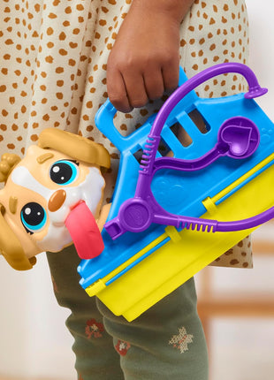 Play-Doh Care 'n Carry Vet Playset for Kids 3 Years and Up with Toy Dog, Storage, 10 Tools, and 5 Modeling Compound Colors, Non-Toxic