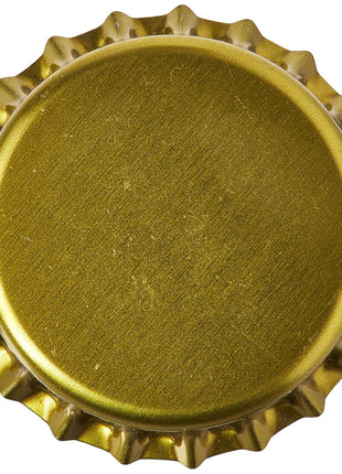 144 Oxygen Absorbing Beer Bottle Caps, 26mm US Standard Size Pry Off Gold Crown Caps for Homebrew, PVC Free Caps for Beer Bottles
