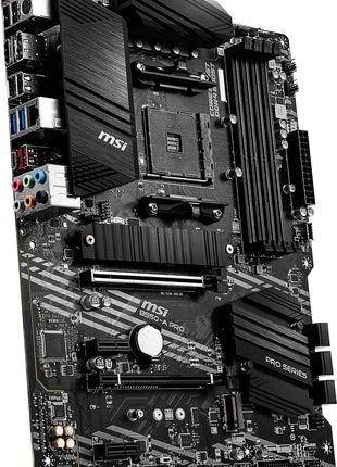 MSI B550-A PRO ProSeries Motherboard (AMD Ryzen 5000, AM4, DDR4, PCIe 4.0, SATA 6Gb/s, M.2, USB 3.2 Gen 2, HDMI/DP, ATX)