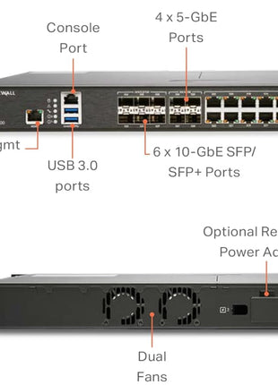 SonicWall NSa3700 TradeUp | 3YR Essential Edition | NSa3700 Gen7 Firewall with 3 Year EPSS and 1 Year Cloud Secure Edge | Enterprise Unit with Threat Protection (03-SSC-2979)