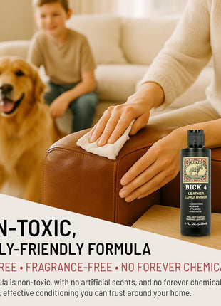 Bickmore Bick 4 Leather Conditioner 8 oz - Cleaner & Conditioner - Restore Polish & Protect All Smooth Finished Leathers