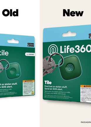 Life360 Tile - Bluetooth Tracker, Keys Finder and Item Locator for Keys, Bags and More. Phone Finder. Both iOS and Android Compatible. 1-Pack (Green Surf)