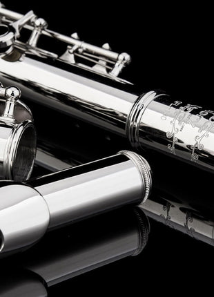 Glory Closed Hole C Flute With Case, Tuning Rod,Joint Grease and Cloth, Gloves, Nickel Siver