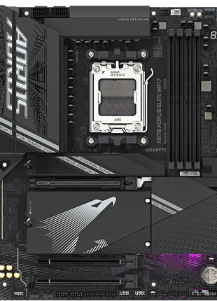 GIGABYTE X870 AORUS Elite WIFI7 AMD AM5 LGA 1718 Motherboard, ATX, DDR5, 4X M.2, PCIe 5.0, USB4, WIFI7, 2.5GbE LAN, EZ-Latch, 5-Year Warranty