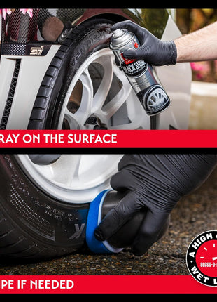 Griot's Garage Black Shine Tire and Trim Coating, Water-Resistant Dressing, Provides a High-Gloss Finish, Rain, and UV Protection, 10938, 15oz