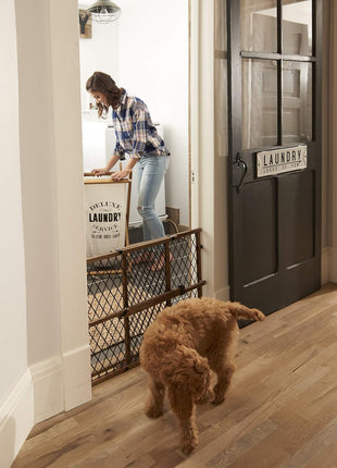 Position & Lock Adjustable Wood Baby Gate (Farmhouse Collection)