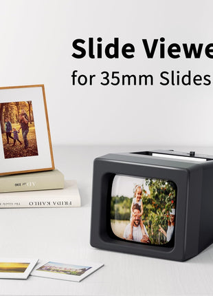 35mm Slide Viewer, 2X Magnification Slide Viewer for Viewing 35mm Slides, Slide Projector for Old Slides (2AAA Batteries Included)